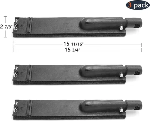 Miniatura 2 de Hongso Reemplazo de quemador de hierro fundido de 15 3/4 pulgadas para barbacoas de barbacoa Galore Turbo 3 quemadores CG3TCN CG3TCBN CG3TDBRN