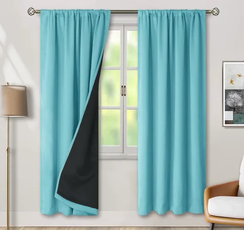 Miniatura 110 de BGment - Cortinas opacas para sala de estar de 63 pulgadas de largo, juego de 2 paneles, cortinas para oscurecer toda la habitación, cortinas