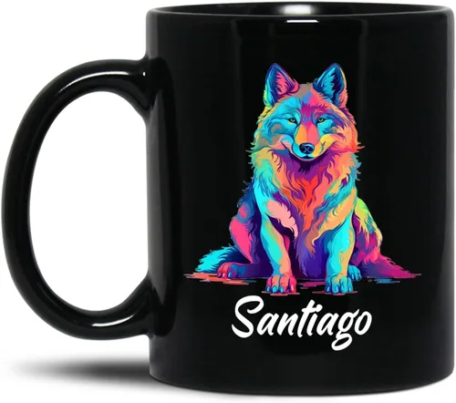 Miniatura 15 de Taza de café personalizada con nombre, taza de café personalizada con animales marinos coloridos del océano, 11 onzas, 15 onzas, taza de cerámica