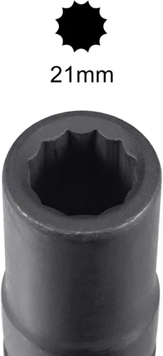 Miniatura 4 de uxcell 3/4-Inch Drive 0.827 in 12-Point Deep Impact Socket, CR-MO Steel 3.071 in Longitud, Tamaños métricos
