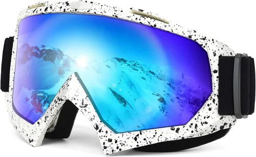 Miniatura 11 de MAMBAOUT Gafas de esquí de nieve para adultos, gafas de snowboard para jóvenes, adolescentes, hombres y mujeres, gafas de moto de nieve de visión