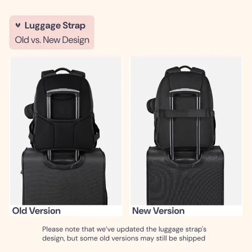 Miniatura 3 de BabbleRoo Mochila para pañales – Bolsa de pañales grande de viaje para bebé con cambiador, bolsas de bebé impermeables para mamá y papá, bolsas Negro