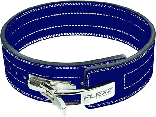 Flexz Fitness Lever Weight Lifting Belt Leather - 10MM 13MM Powerlifting Gym Belts for Men & Women - Lower Back Support for Weightlifting Deadlifts
