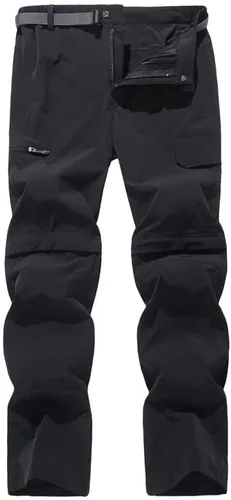 Pantalones de senderismo convertibles para hombre, ligeros, con cremallera, transpirables, pantalones cargo casuales para exteriores, pesca, safari