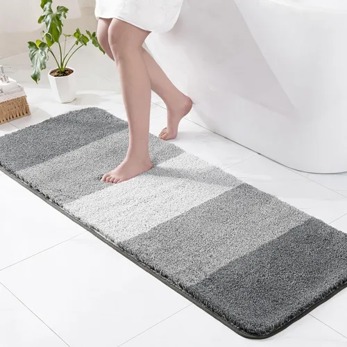 Miniatura 37 de Exclusivo Mezcla Tapetes de baño de 17 x 24 pulgadas, extra suaves, antideslizantes, absorbentes, de microfibra, lavables a máquina, de secado