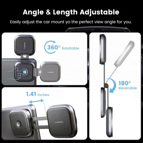 Miniatura 4 de Soporte para teléfono de Tesla modelo 3 modelo Y, diseño magnético fuerte para soporte de teléfono de montaje en coche MagSafe para monitor