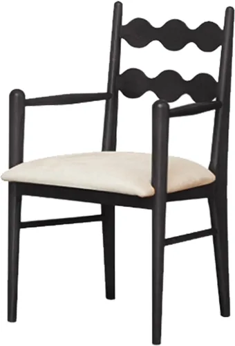 Sillas de comedor tapizadas, silla de cocina con respaldo, silla de sala de estar con brazos versátil asiento de comedor de granja, sillas de