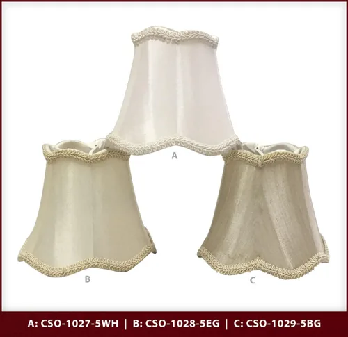 Miniatura 4 de Royal Designs, Inc. CSO-1029-5BG, lámpara de araña festoneada con clip, color beige, 1 unidad