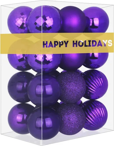 Miniatura 63 de Bolas de Navidad Grandes de 3.2" en Azul Bebé - Adornos para Árbol de Navidad, Bolas Colgantes Inastillables para Cumpleaños, Halloween, Boda