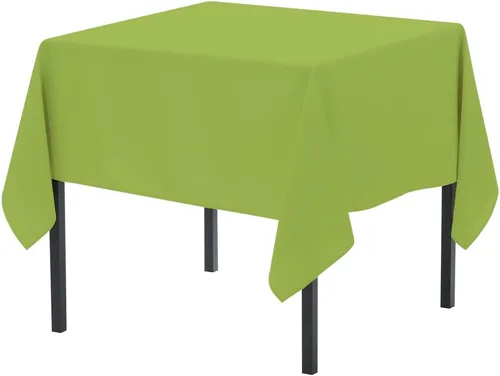 Miniatura 173 de Pomp Mantel Premium de Poliéster de 60" x 84" en Color Amarillo Plátano Tela Fácil de Cuidar, Resistente a Arrugas y Manchas Para Mesa Banana