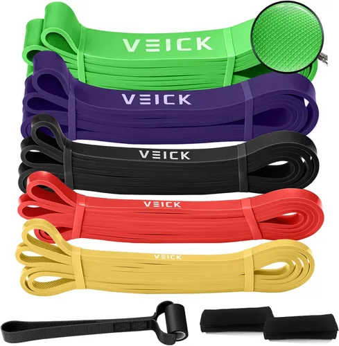 Miniatura 15 de VEICK Bandas de resistencia para entrenamiento, bandas de ejercicio, bandas de entrenamiento, bandas de asistencia para dominadas, juego de bandas