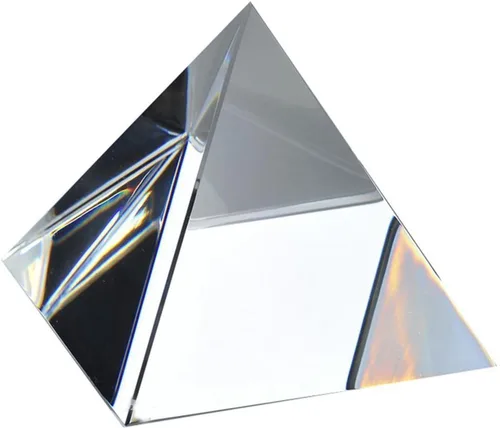 Miniatura 4 de Amlong Crystal Pirámide de cristal transparente de 4 pulgadas con caja de regalo