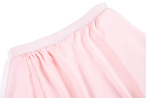Miniatura 4 de Domusgo Girls Ballet Dance Chiffon Skirt Pull On Ballerina Dancewear for 2-12 Years Old Kids Competition Party Pink Black