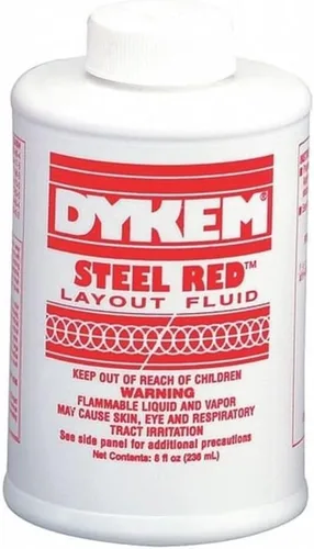 Dykem 04968 Líquido de diseño rojo - 8 oz Brush-In-Cap Bottle - 80496 [PRECIO es por cada uno]