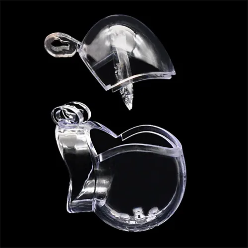 Miniatura 4 de Jaula de castidad masculina en forma de huevo con bloqueo invisible, jaula para pene con anillo de púas de sujeción completa, dispositivo