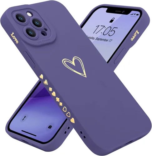 Miniatura 7 de Teageo Funda compatible con iPhone 13 Pro de 6.1 pulgadas para mujeres y niñas, bonito corazón de amor de lujo