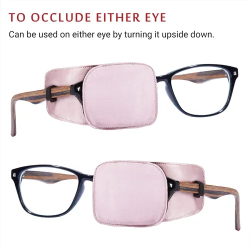 Miniatura 4 de Astropic Parche de seda para ojos para adultos, niños, gafas para cubrir cualquier ojo (M, rosa polvoriento)