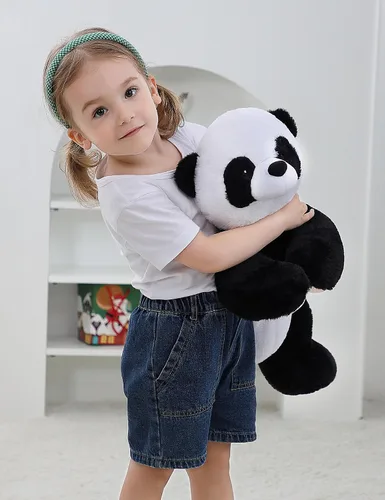 Miniatura 4 de Animales de Peluche Panda con Peso de 5 lb, Oso Panda de Peluche con Peso de 24 pulgadas para Niños Adultos Niños Niñas, Lindos Peluches Juguete
