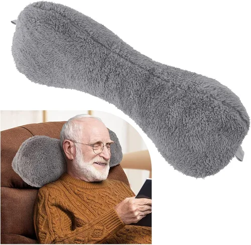 Almohada reclinable, almohada para la cabeza para sofá, almohada de cuello reclinable, almohada de cuello para sofá de hueso para aliviar el dolor