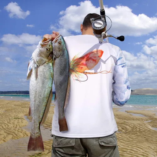 Miniatura 58 de Palmyth - Camiseta de pesca para hombre, con manga larga, protección solar ultravioleta FPU 50+, con bolsillo