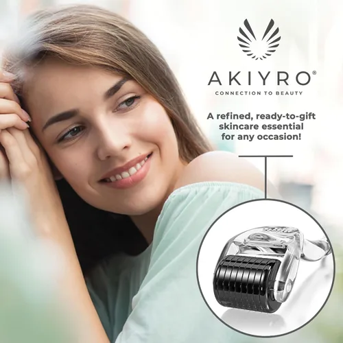 Miniatura 7 de AKIYRO Derma Roller 0.012 in - Rodillo de microagujas con estuche de almacenamiento - 192 microagujas dérmicas herramienta para cara, barba, cuero