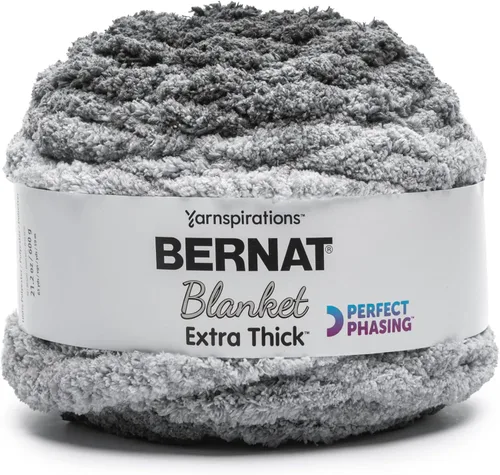 Miniatura 62 de Bernat - Hilo para manta extra grueso color niebla azul - 1 paquete de 21.12 oz/598.74 g - 100% poliéster - #7 Jumbo - 72 yardas - Hilo grueso