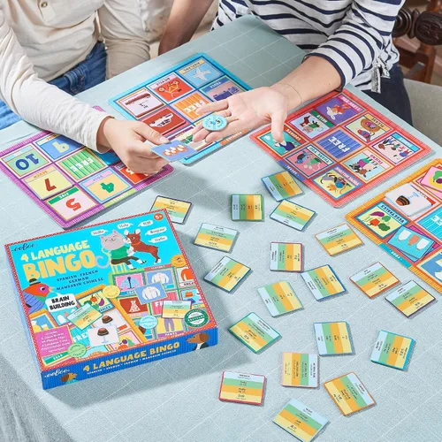 Miniatura 5 de eeBoo Juego de bingo en 4 idiomas/Español, Francés, Alemán, Chino Mandarín/Edades 3+