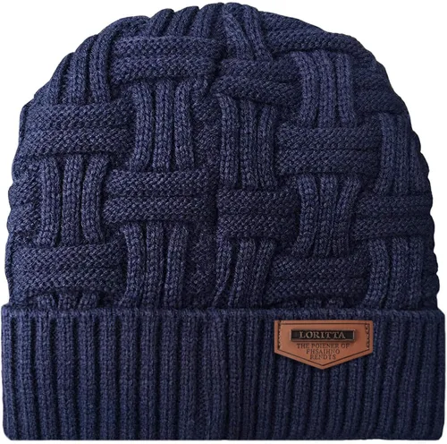 Miniatura 29 de Loritta Gorro de invierno cálido de punto grueso y holgado para hombre