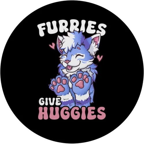 Miniatura 3 de Furries Give Huggies I Wolf Cosplay - Disfraz de peludo PopSockets estándar PopGrip