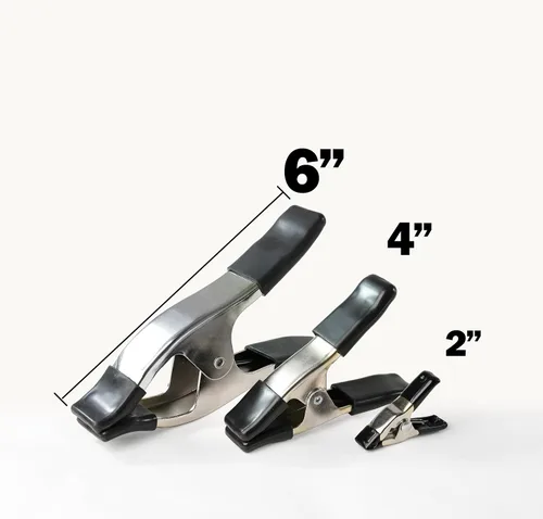 Miniatura 9 de Wellmax Surtido de 16 abrazaderas de resorte – Abrazaderas niqueladas resistentes de 2, 4 y 6 pulgadas para carpintería, marco, bricolaje