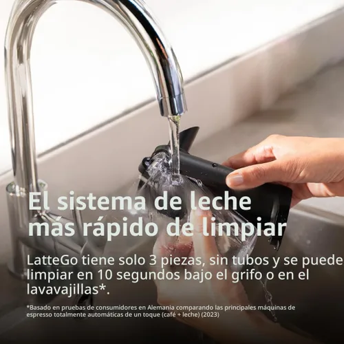 Miniatura 5 de Philips Máquina de café expreso totalmente automática serie 3300 con sistema de leche LatteGo y molinillo integrado, 6 preajustes de café caliente