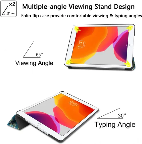 Miniatura 6 de Funda para Apple iPad 10.2 de 9ª/8ª/7ª generación (2021/2020/2019) con función de encendido y apagado automático, ultra fina y ligera, soporte