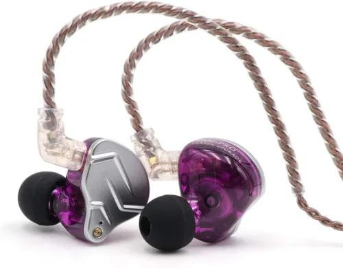 Linsoul KZ ZSN Pro Dual Driver 1BA+1DD Hybrid Metal Earphones HiFi in-Ear Monitor with Detachable Recessed 2Pin Cable, Zin Alloy Panel (Without Mic,