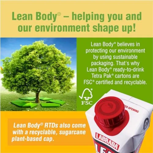 Miniatura 5 de Lean Body Batido de proteínas listo para beber, 40g de proteína, mezcla de suero, 0 azúcar, sin gluten, 22 vitaminas y minerales