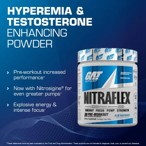 Miniatura 4 de GAT Sport Nitraflex - Polvo avanzado de preentrenamiento aumenta el flujo sanguíneo aumenta la fuerza y la energía mejora el rendimiento