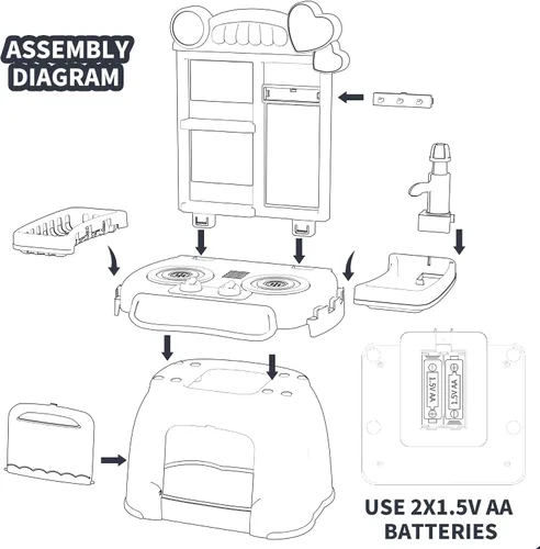 Miniatura 6 de Juego de cocina para niños pequeños con sonido y luz, juego de cocina de simulación, juego de cocina para niños, fregadero con agua corriente