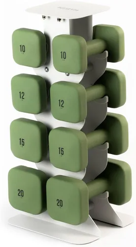 Miniatura 11 de WeGym SafeGrip Square Dumbbells with Anti Slip Handles, Aesthetic Free Weights for Home Workouts, Stable Design Prevents Rolling during Floor