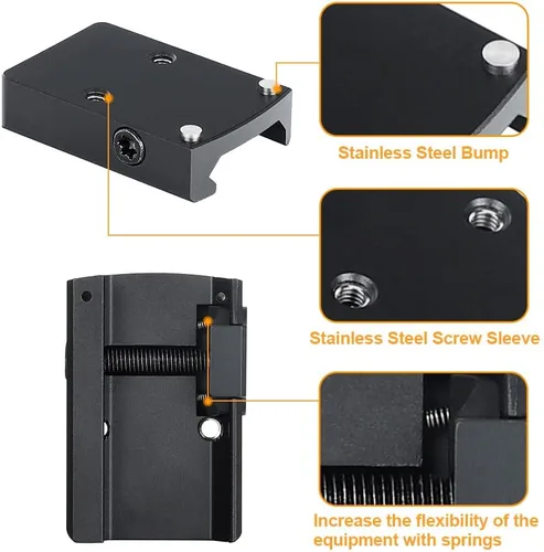 Miniatura 3 de ohhunt Optics Picatinny - Soporte compatible con holosun 407C/507C/508T y para RMR Footprint Red Dot