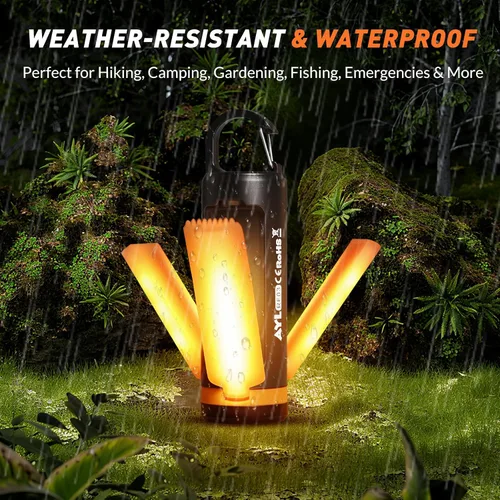 Miniatura 7 de AYL - Linterna portátil recargable LED para campamento, lámpara ligera recargable por USB, linterna LED, equipo de supervivencia para el hogar, luz