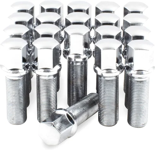 Miniatura 6 de Wheel Accessories Parts 20 piezas M15 x 1.25 15 x 1.25 rosca Bellota para asiento de asiento de bellota, acabado negro, longitud del vástago