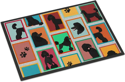 Miniatura 146 de Caroline's Treasures MLM1149MAT - Felpudo rojo Border Collie de 18 x 27 pulgadas, para interiores y exteriores, para entrada, antideslizante, Border
