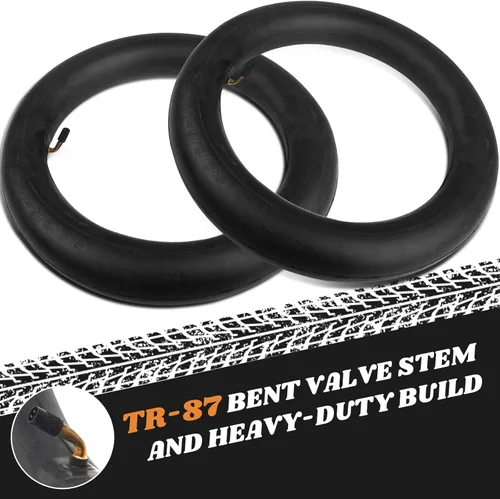 Miniatura 5 de AR-PRO (Paquete de 2) Tubos interiores de repuesto para bicicleta de tierra 2.50/2.75-10, resistente con vástago de válvula curvado TR-87