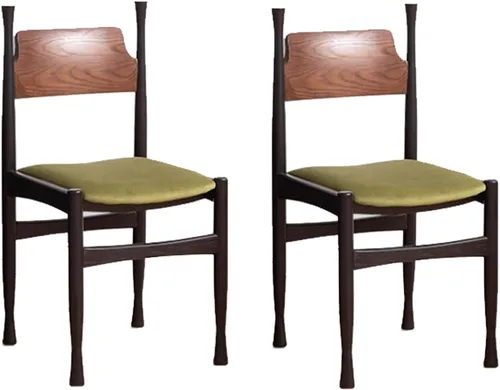 Miniatura 18 de Sillas de comedor, modernas sillas de comedor de madera, silla de cocina tapizada, taburete sin brazos de granja, silla ocasional para cocina, sala