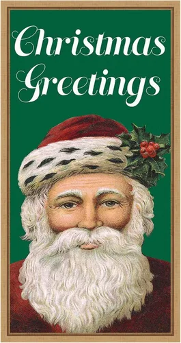 Miniatura 10 de Amanti Art Lienzo enmarcado para pared, 27 x 14 pulgadas, diseño retro de Santa Claus I por Alicia Longley, lienzo enmarcado para pared, obras
