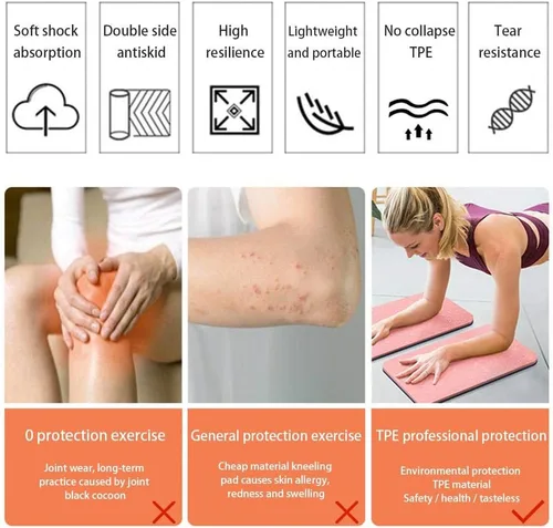 Miniatura 4 de Tapete de yoga de elastómero termoplástico, antideslizante, para ejercicio, yoga, pilates, entrenamiento deportivo (34 x 17 x 0.8)