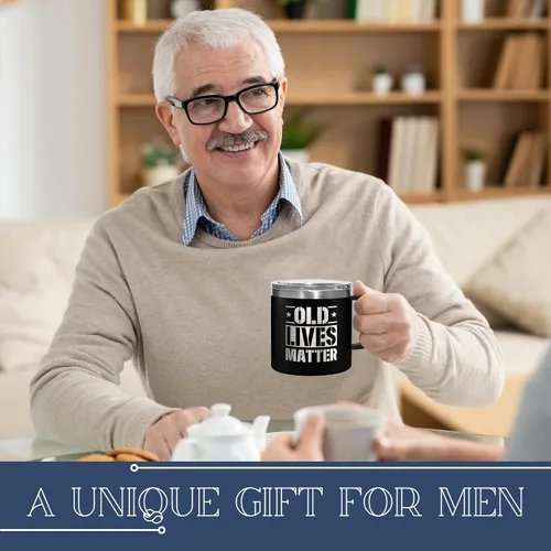 Miniatura 3 de Regalos para él – Ideas de cumpleaños y ocasiones especiales – 40 a 80 – abuelo, papá, marido – Día del Padre y jubilación – Taza de 14 onzas