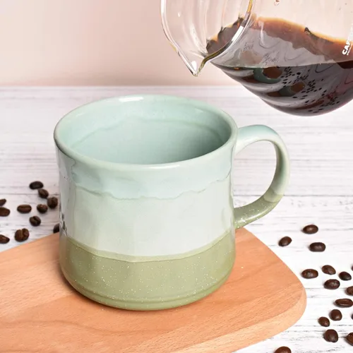 Miniatura 5 de Bosmarlin Taza de café grande de cerámica, taza de té grande para la oficina y el hogar, 21 onzas, apta para lavavajillas y microondas, 1 unidad Azul
