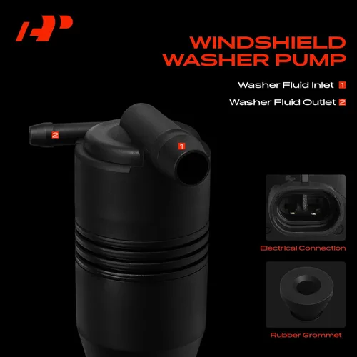 Miniatura 3 de A-Premium Bomba de limpiaparabrisas compatible con Nissan Altima 2013-2016, Sentra 2013-2019, Maxima 2016-2022 y GMC & Chevrolet & Cadillac & Buick