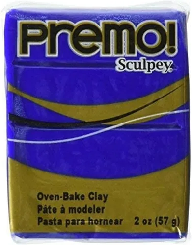 Miniatura 3 de Sculpey Premo Arcilla polimérica para horno, tono Azul ultramarino, no tóxica, barra de 2 oz. Ideal para hacer joyas, vacaciones, DIY, medios mixtos