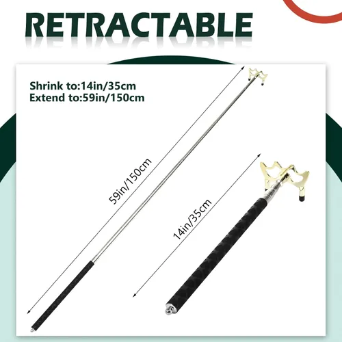 Miniatura 3 de Skylety Taco de billar para billar, accesorios de mesa de billar retráctil, soporte para taco de billar con cabezal de puente de latón extraíble